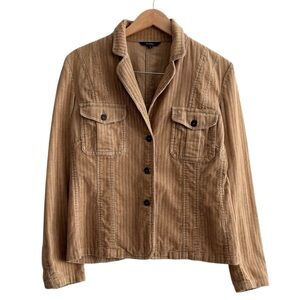 Y2K Corduroy Reitmans Tan Button Up Jacket